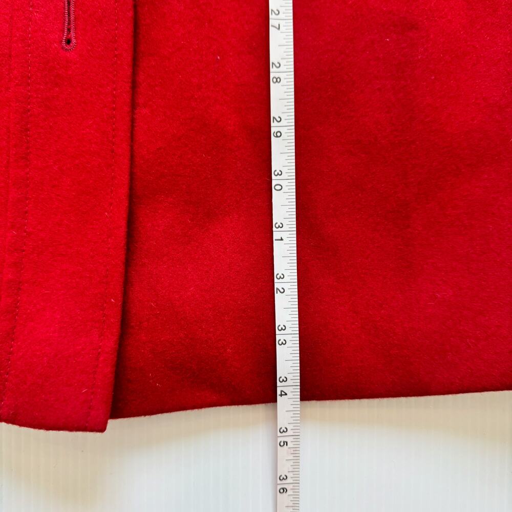 Original VTG Keil Loden München Red Virgin Wool Coat 38 Alpine Bavarian German - Picture 15 of 16